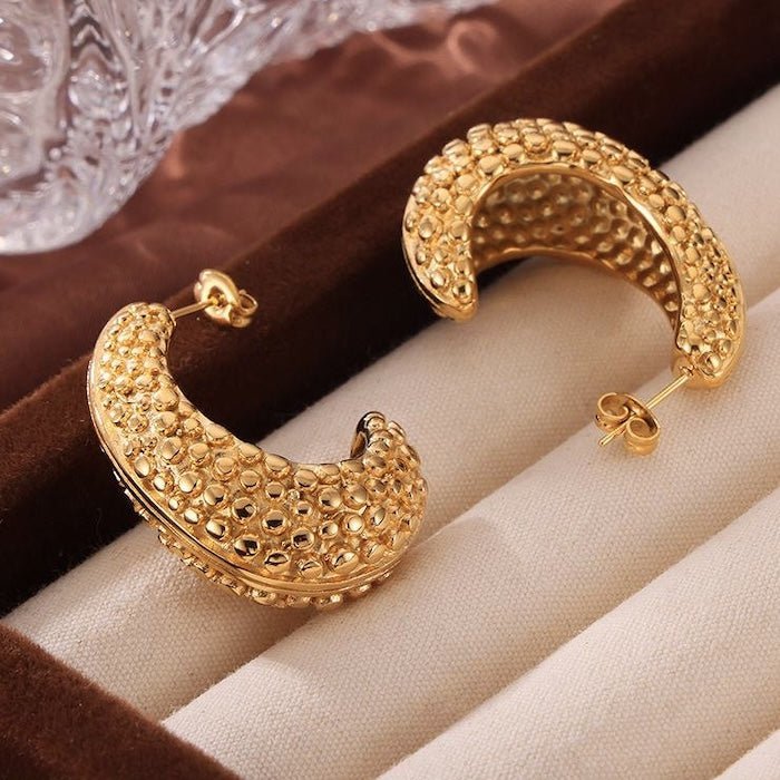 Vet punt textuur oorbellen