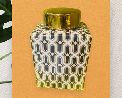 Zwart gouden pot (klein formaat: H21* B*14 D*14)