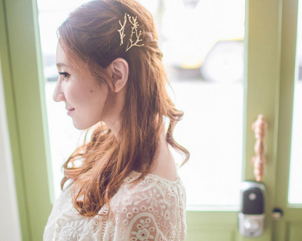 Vintage look boomtak haarspeldjes