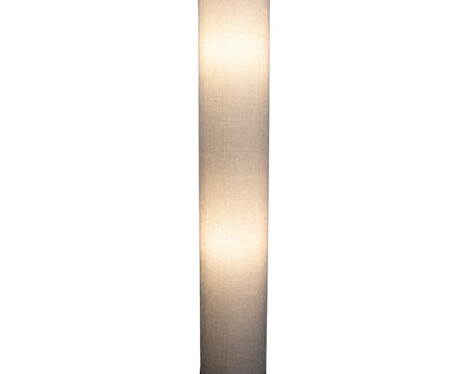 Staande lamp "Beate" Gray gemaakt van metaal en een tekstblazer in grijs, E27 -aansluiting, vloerlamp voor eetkamer, woonkamer, gang of kantoor, ca.