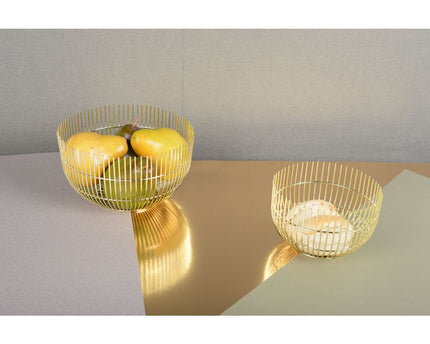 Gouden broodmand groot model 20x20x12cm