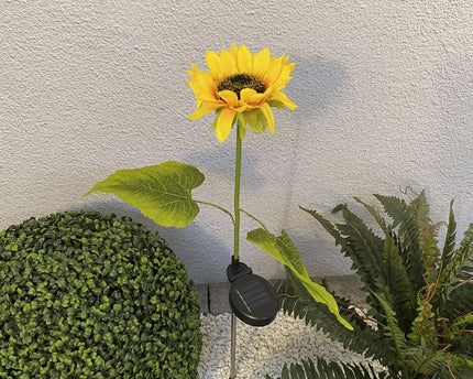 Set van 2 solar spikes "Sunflowers" h: 78.5cm
