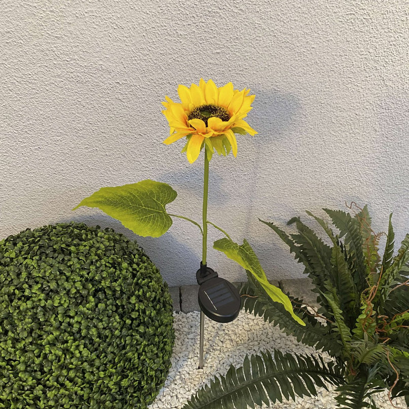 Set van 2 solar spikes "Sunflowers" h: 78.5cm
