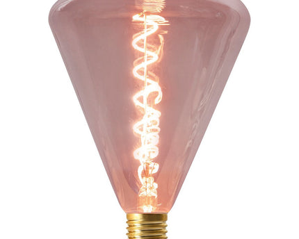 LED -lamp "Dilly" E27 versie 4 watt metaal en glas in rood