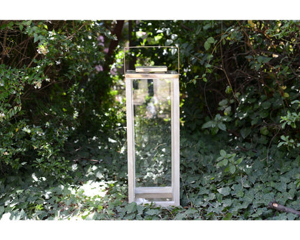 Grote glazen lantaarn 25x25x71cm