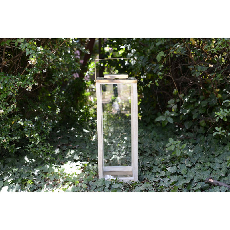 Grote glazen lantaarn 25x25x71cm