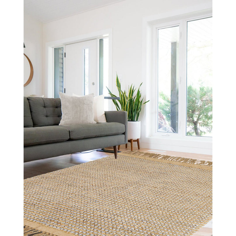BUBBLES vloerkleed van jute en wol