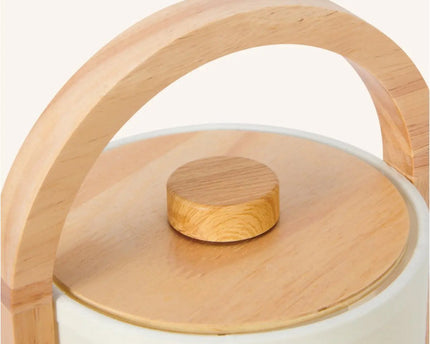 River Light Bruine Houten Oplaadbare Lamp – Dimbaar & Snoerloos Licht