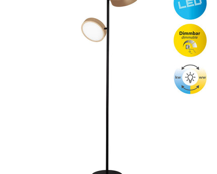 LED -vloerlamp "Tessa" amandel