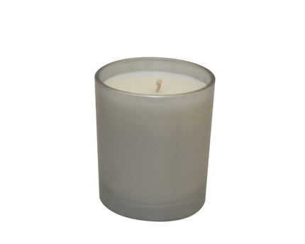 Zilveren kaarsen vanille parfum 7x7x8cm