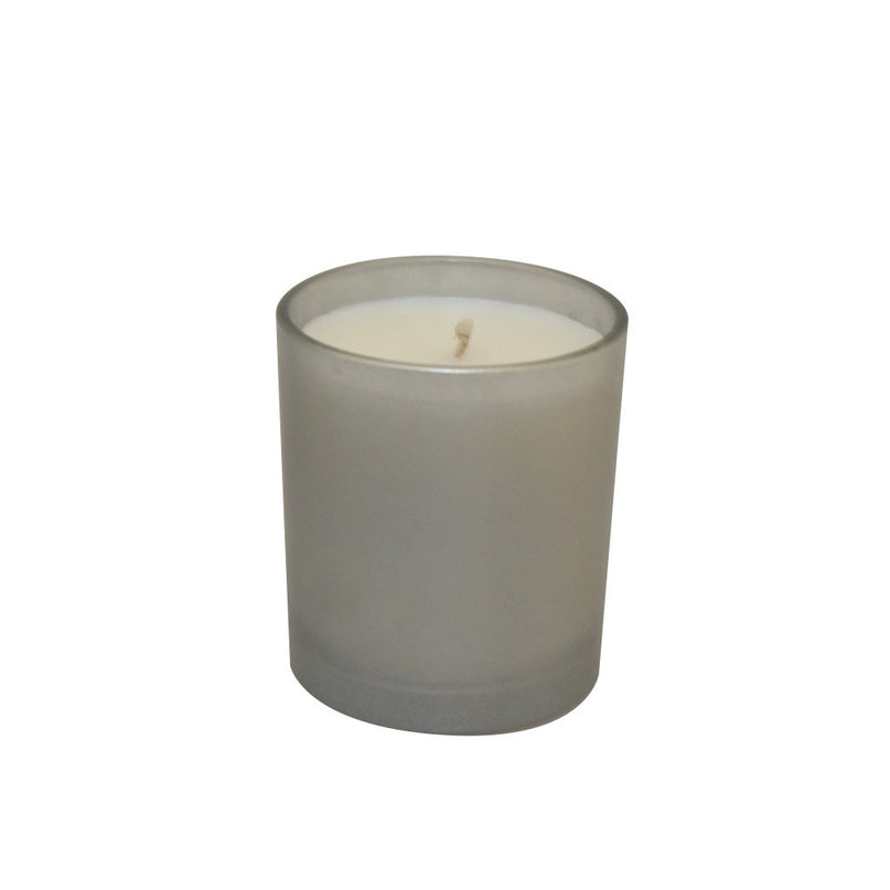 Zilveren kaarsen vanille parfum 7x7x8cm