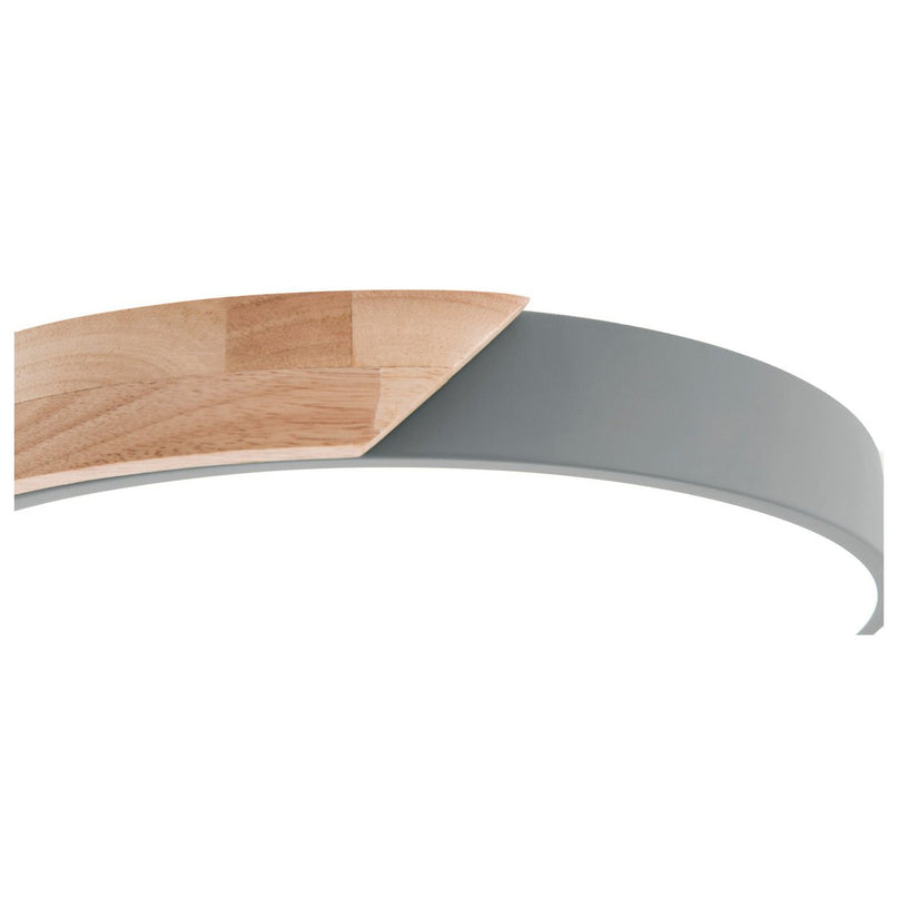 LED -plafondlamp "Borneo", Ø 31 cm gemaakt van metaal en plastic in grijs, geïntegreerde LED's, verlichting voor woonkamers, gang en kantoor