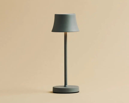 De pijp mini muis grijs oplaadbare tafellamp - draadloos opladen, dimbare lamp en 3 lichte kleuren