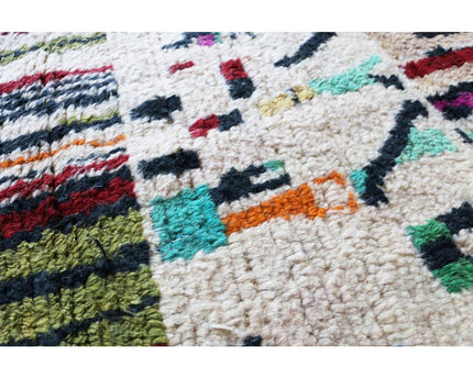 Zuiver wollen Marokkaans Berber halkleed 75 x 378 cm