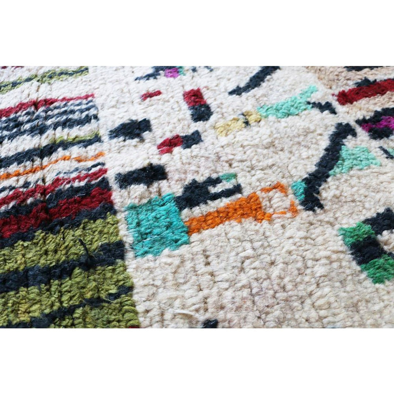 Zuiver wollen Marokkaans Berber halkleed 75 x 378 cm