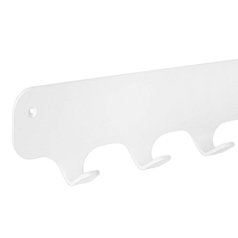 Gorillz Rounded Seven - Wandkapstok - 7 Kapstok Haken - Wit