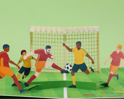 3D -kaart voor hem voor papa - voetbalontwerpkaart