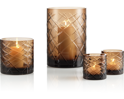 Hurricane Kristallen Lamp Windlicht Klein Bruin(cc2101-80crystal-choc-small)