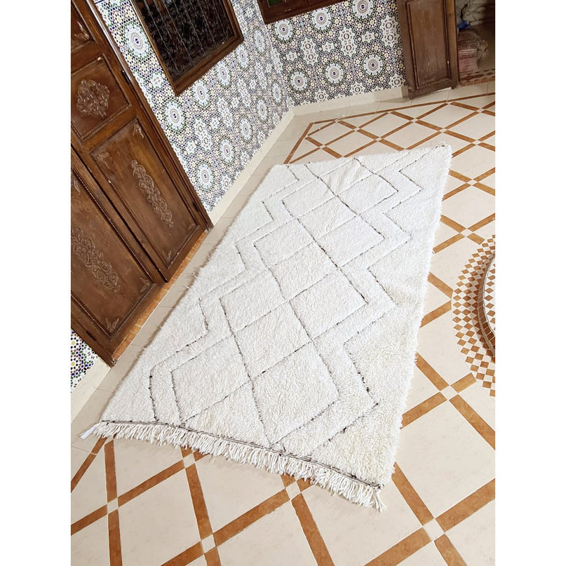 Berber vloerkleed Beni Ouarain zuivere wol 160 x 250 cm