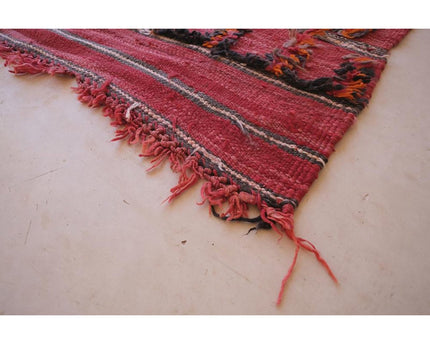 Zuiver wollen Marokkaans Kelim Berber tapijt 175 x 467 cm