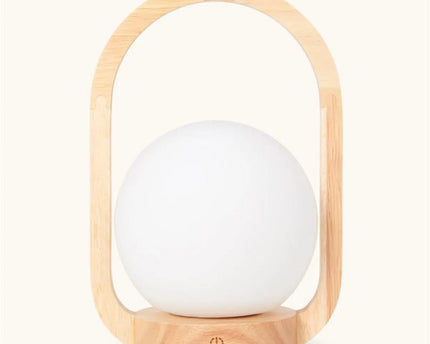 Skye Lichtbruine Houten Snoerloze Lamp | Oplaadbaar en dimbaar ontwerp