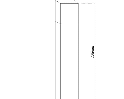 LED Outer Socket Light "Leah" gemaakt van metaal en plastic in stalen blanke, geïntegreerde LED, padlichten