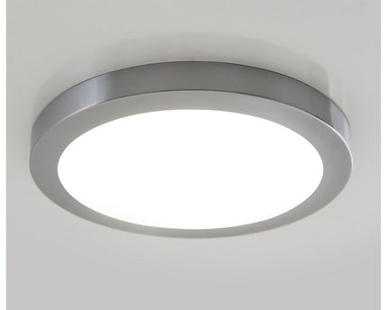 LED -plafondlamp "bonus", functie, metalen plafondlamp en plastic, ringen in chroom en wit kunnen worden gewijzigd, met stevig ingebouwde LED's, 22,5 cm diameter