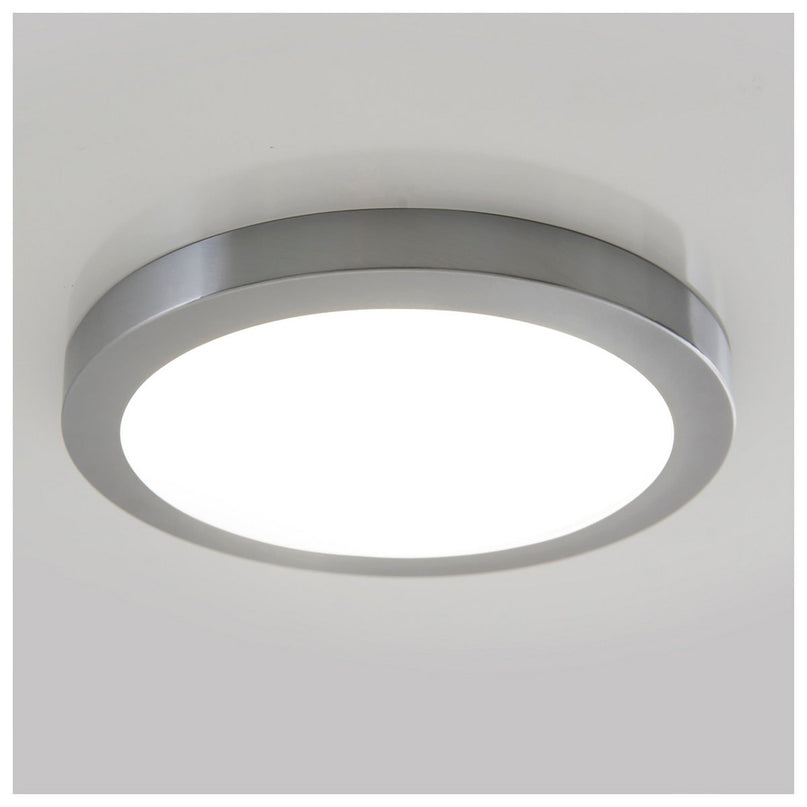 LED -plafondlamp "bonus", functie, metalen plafondlamp en plastic, ringen in chroom en wit kunnen worden gewijzigd, met stevig ingebouwde LED's, 22,5 cm diameter