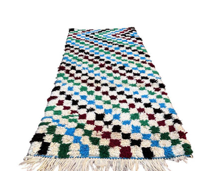 Zuiver wollen Marokkaans Berber-tapijt 76 x 182 cm