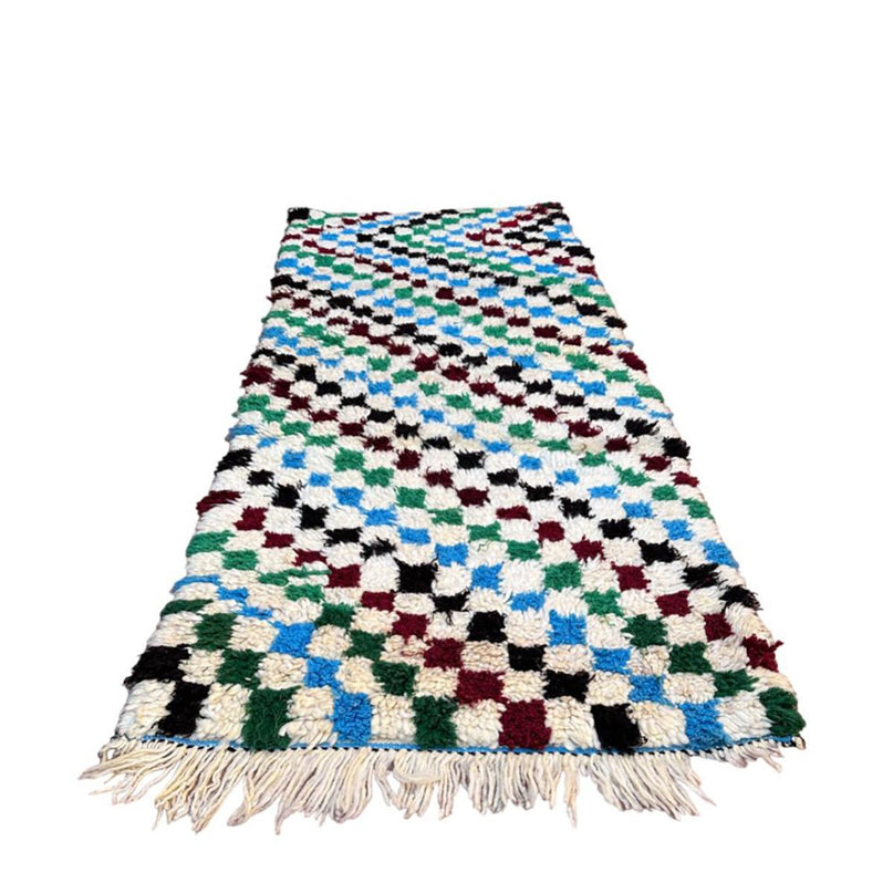 Zuiver wollen Marokkaans Berber-tapijt 76 x 182 cm