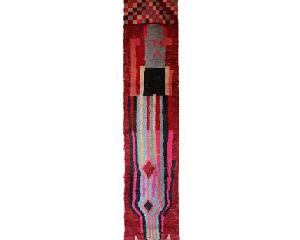 Zuiver wollen Marokkaans Berber halkleed 75 x 402 cm