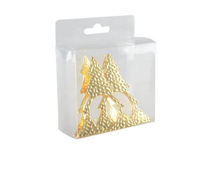 Set van 4 rondes van gouden sparrendoeken