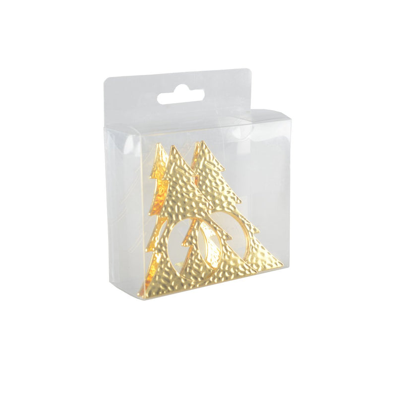 Set van 4 rondes van gouden sparrendoeken