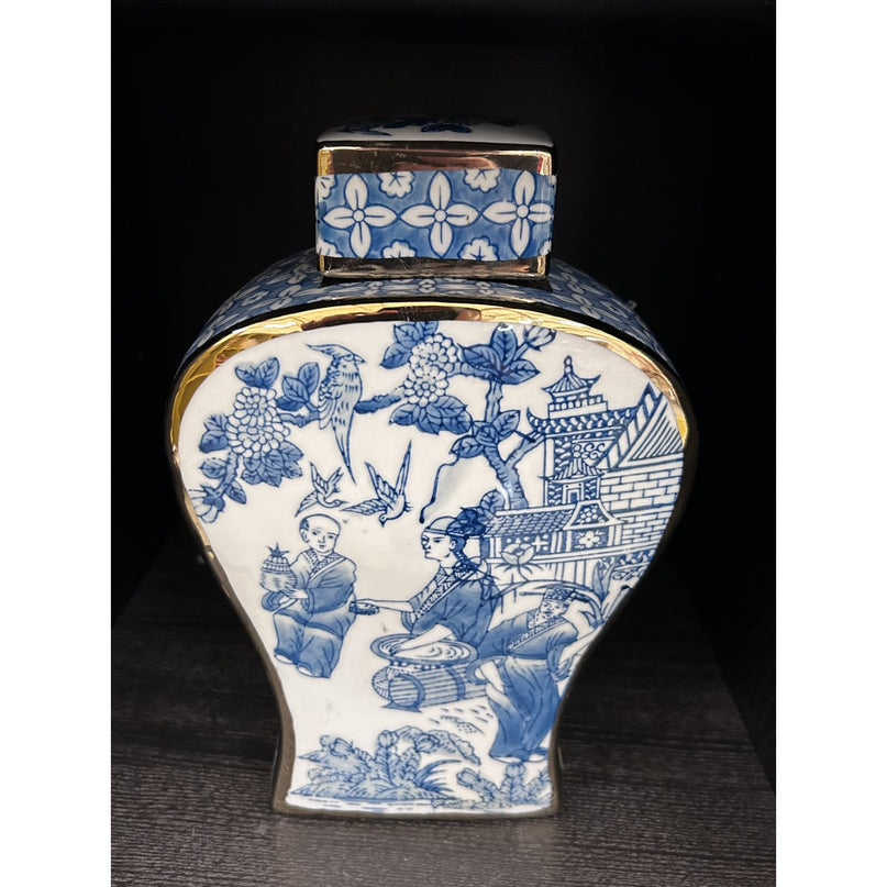 Nieuwe Chinese stijl, oosterse Parijse Delfts blauwe porselein vazen/hoge stijl