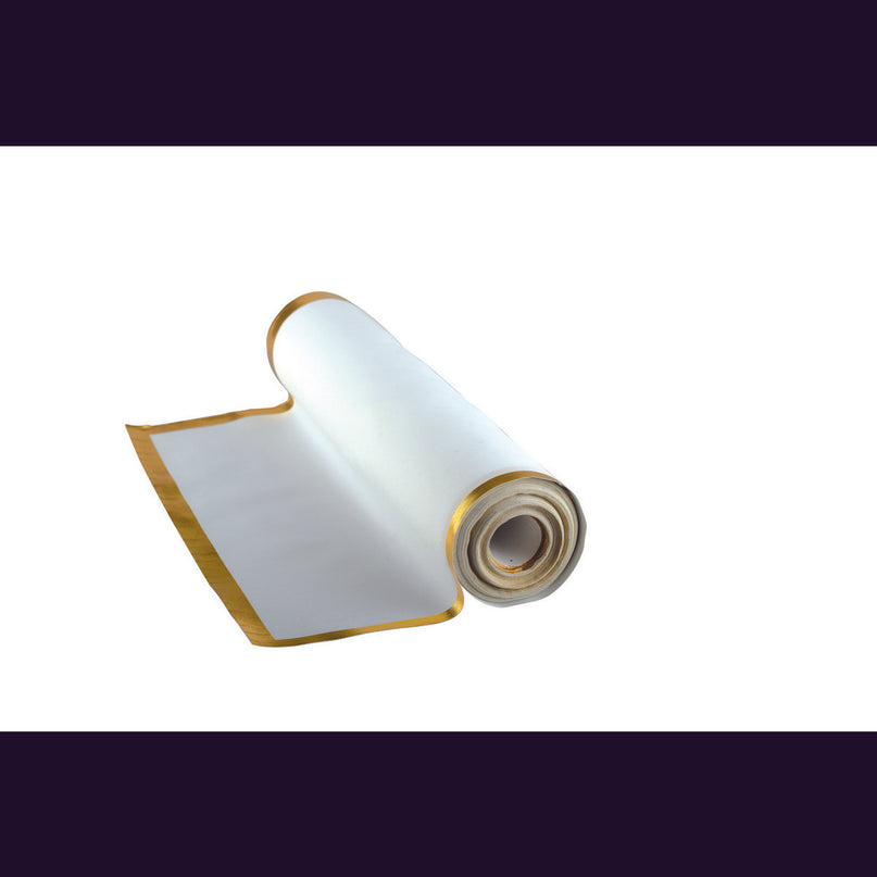 WEGWERP BORD COVER 31.5x45CM WIT EN GOUD ROL 32 STUKS