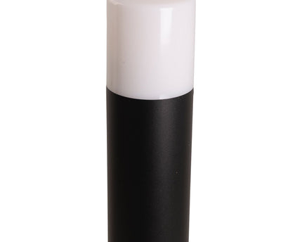 Buitenbasisbasis "Torcia" 80 cm hoog, gemaakt van metaal en plastic in zwart, E27