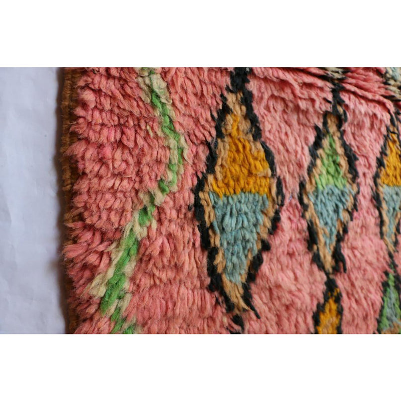 Zuiver wollen Marokkaans Berber halkleed 70 x 340 cm