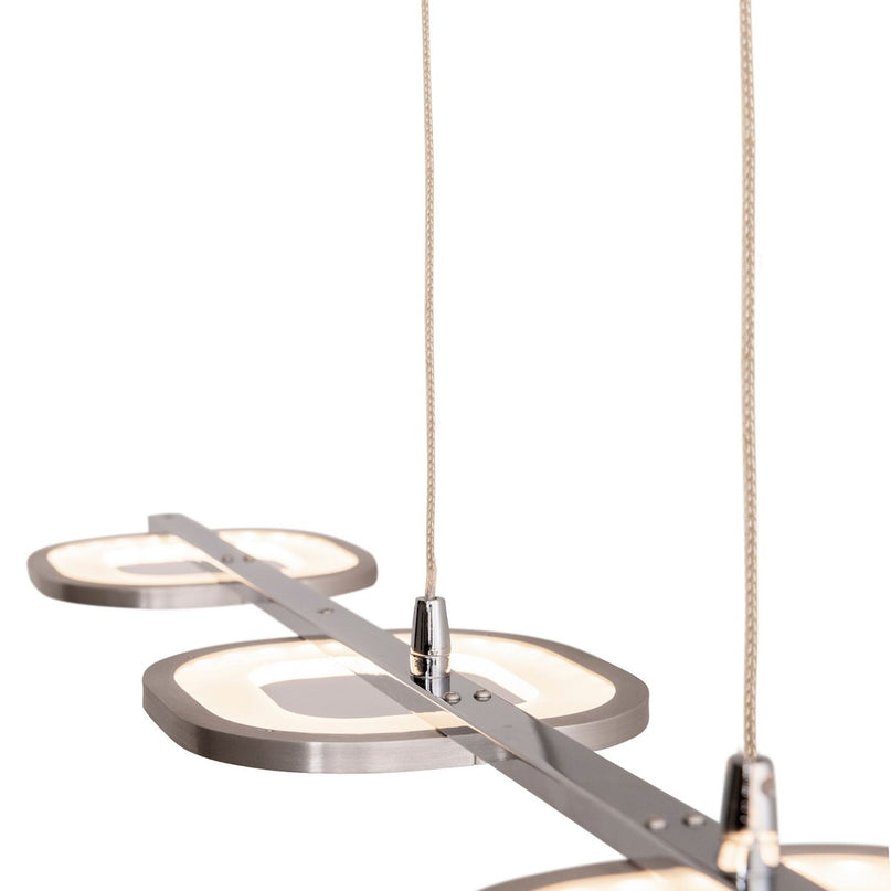 LED hanglamp "balk" gemaakt van metaal en plastic in stalen blank, met geïntegreerde LED