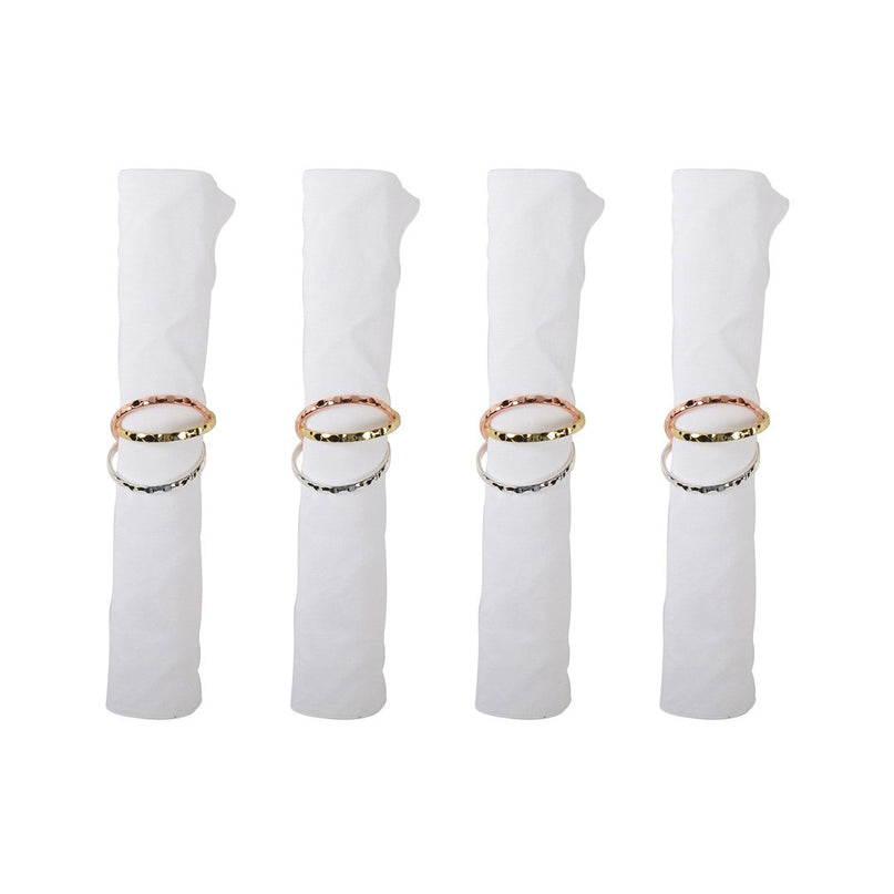 Set van 4 rondes van 3 banden handdoeken