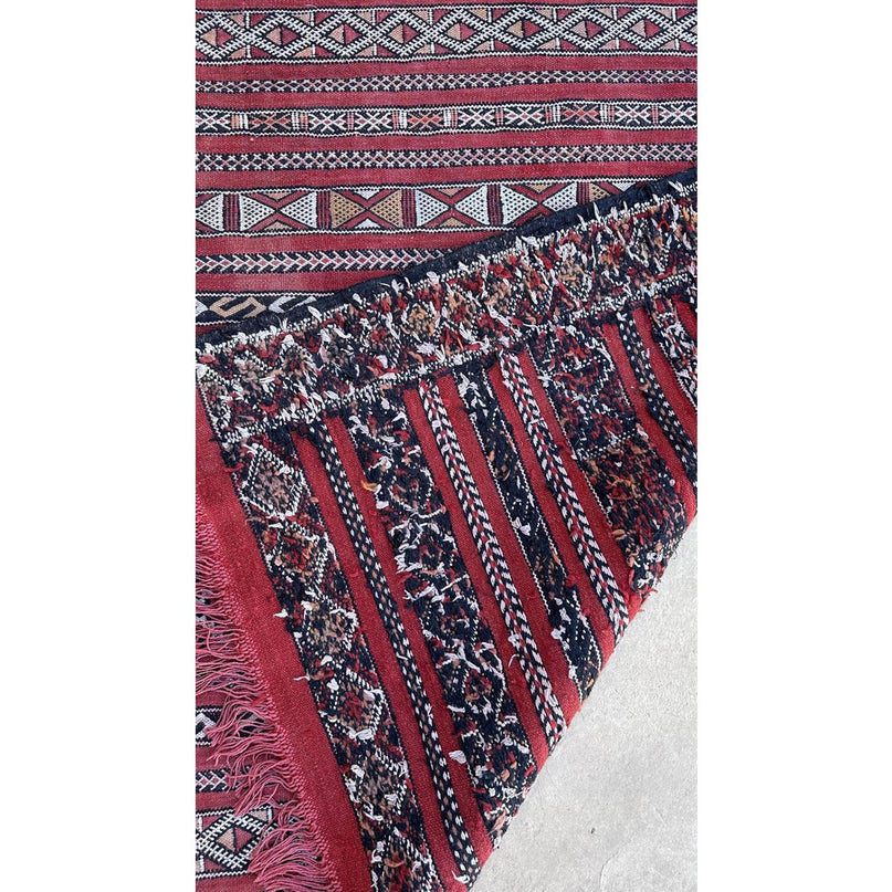 Zuiver wollen Marokkaans Kelim Berber tapijt 88 x 167 cm
