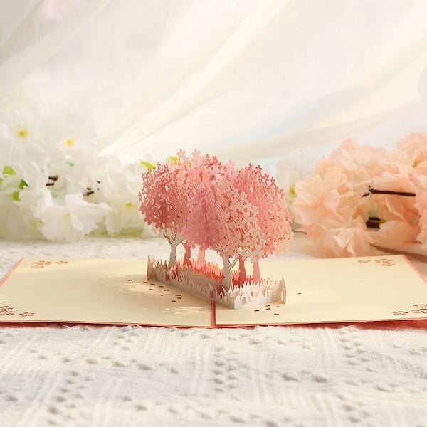 3D-kaart-kersenbloesem romantische liefdeskaart