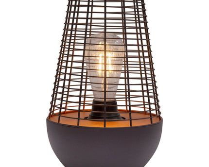 LED Decol Light 27 cm hoog, gemaakt van metaal in zwart, stevig gebouwd -in LED, decoratie voor buiten