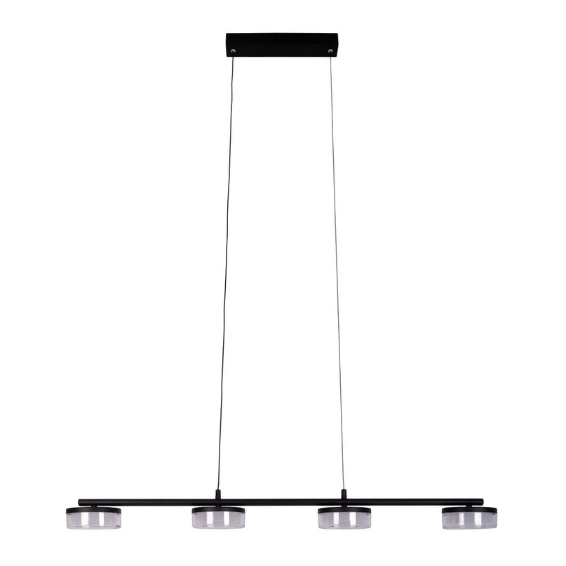 LED hanger lamp "CIMO" gemaakt van metaal en plastic in zwart, met geïntegreerde LED, lengte 96 cm