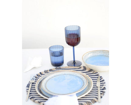 Blue Porselein Dessert Plate 21.5x21.5x1.4cm