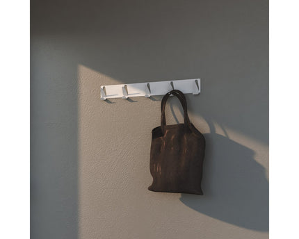 Gorillz Raw XL Five - Industriële - Wandkapstok- Garderobe - 10 Haken - Wit