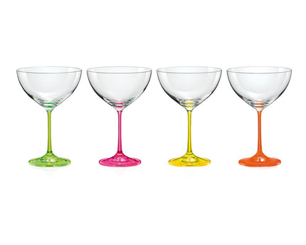 340 ml neon cocktailglazen - veel van 4