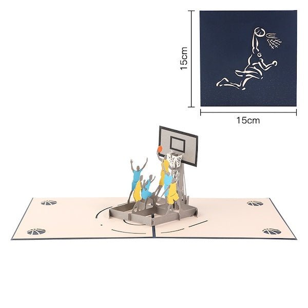 3D -kaart voor hem voor papa - basketbalontwerpkaart