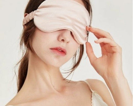 100% zijde ontspanningsslaapmasker-22 mm-effen kleuren-oversize