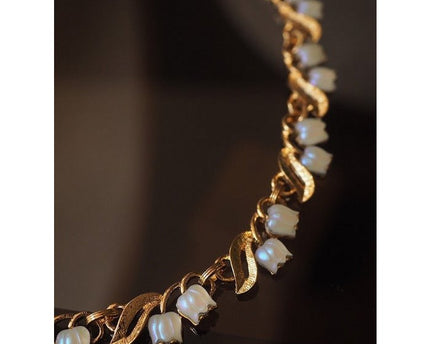 Moonlight Muguet - Vintage Lelietje-van-dalen ketting