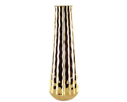 Briljante gouden vaas 10.5x10.5x35.5 cm